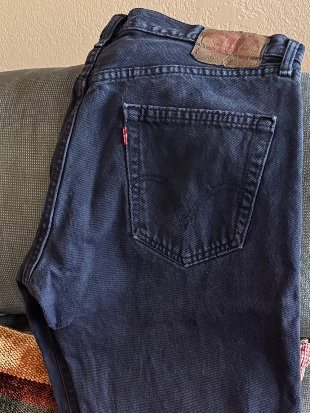 Vintage Levi’s 501 Black Jeans Made in USA Women’s W36 L30 Button Fly De